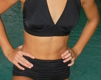 Tummy control, bikini, two piece, one piece swimsuit, best bikini for mom, Made in USA, high waist, pinup, retro style