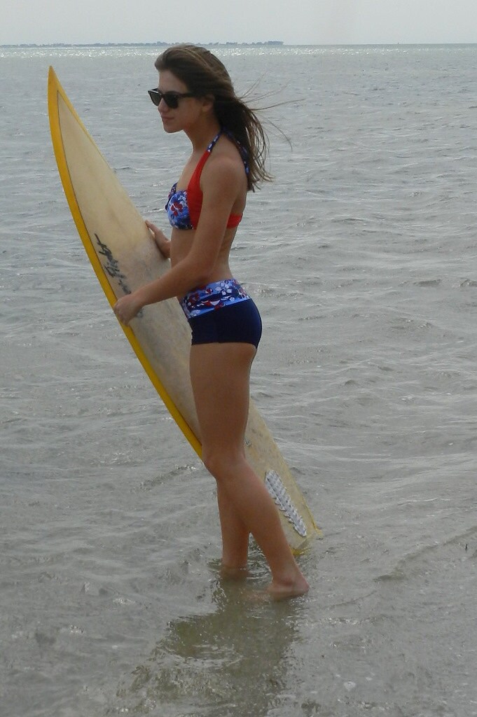 Swim Shorts With Hawaiian Surfing Print 