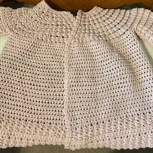 Crochet jacket | pink handmade cardigan | children’s 4T cardigan | pink crochet | children’s jacket | girls jacket | 4T girls jacket