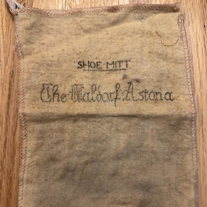 Antique shoe mitt Waldorf of Astoria