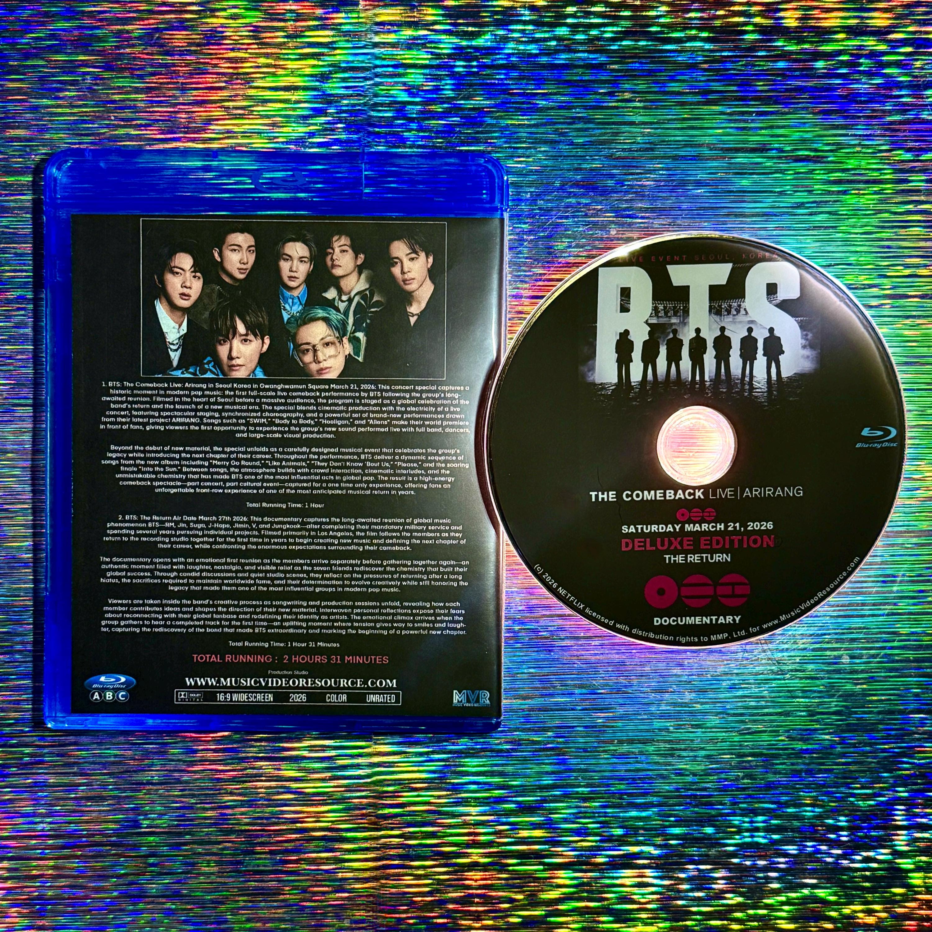 BTS the Comeback Live at Arirang 2026 Deluxe Edition BLU-RAY and