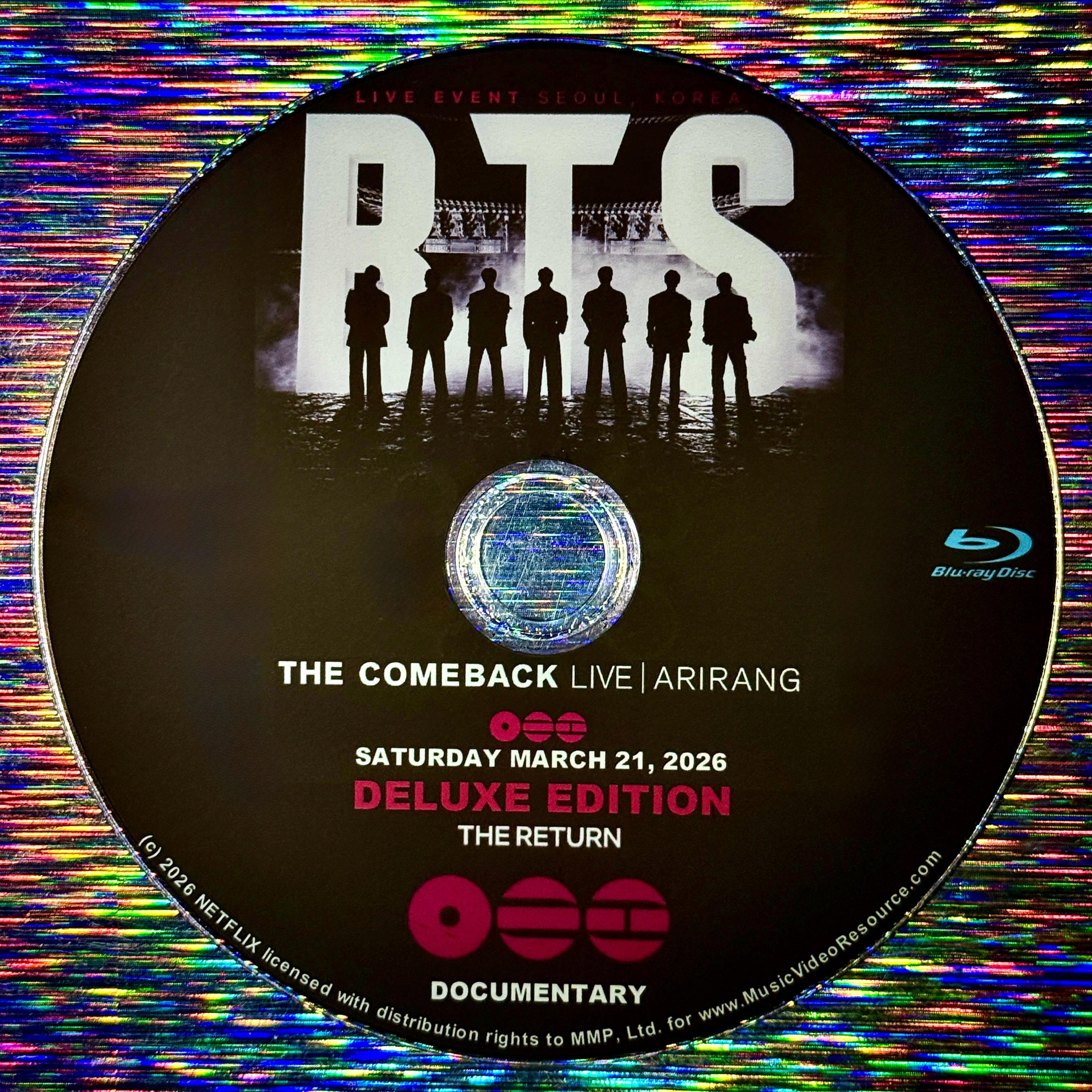 BTS the Comeback Live at Arirang 2026 Deluxe Edition BLU-RAY and