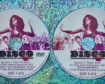 DISCO Soundtrack of a Revolution 2 DVD Set (2023 Documentary ALL 3 Eps) 3 Hours Long + Bonus TOTP2 Tribute to Donna Summer Performances