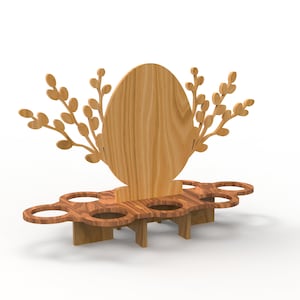Suporte para ovo de galinha de Páscoa para corte a laser e CNC | Suporte para ovos SVG | Arquivo de corte a laser de Páscoa | Caixa de Páscoa