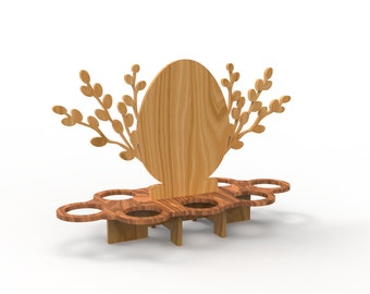 Easter Chicken Egg Stand For Laser Cut & CNC | Egg Holder SVG | Easter Laser Cut File | Easter Box