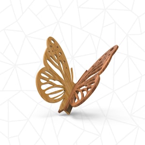 Borboletas 3D | Corte a laser de borboleta 3D |  Decoração de casa | Brinquedo infantil SVG CDR DXF | Arquivos cortados a laser