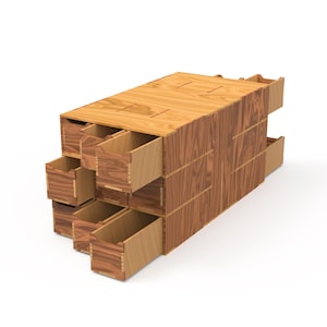 Organizer For Laser Cut | Wooden Organizer SVG | Storage Box | Desktop Organizer | Drawer Organizer | Organizer Template | 3 mm Material