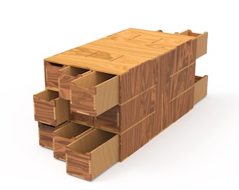 Organizer For Laser Cut | Wooden Organizer SVG | Storage Box | Desktop Organizer | Drawer Organizer | Organizer Template | 3 mm Material