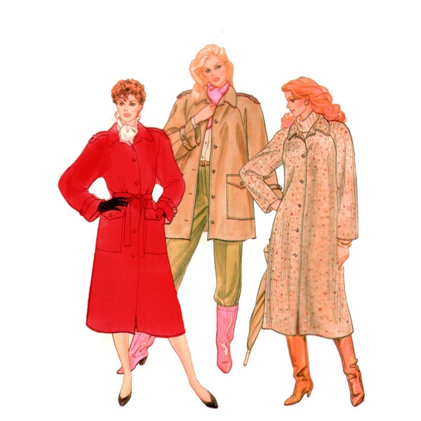 Swing Coat pattern uncut 70s Coat or Raincoat Size 8-10 Bust 30.5-32.5 Wool Raglan Sleeve Coat or Jacket Butterick 4507