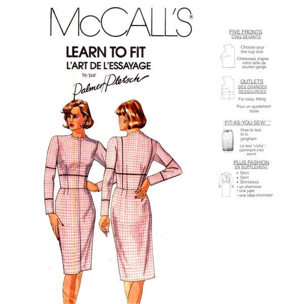 Fitting Shell Pattern uncut  Sheath Dress YOUR CHOICE Size 6 8 10 14 16 Closely Fitted Dress pattern McCalls 2718