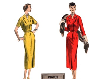 Vogue Special Design Dress pattern pre-cut 50s Dress Pattern Size 20 Bust 40 Plus Size ~ Vogue S4444