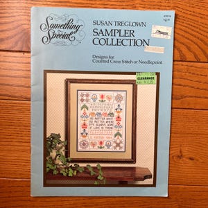 Raccolta di campioni di punto croce contato o libretto di ricamo Susan Treglown Farmhouse Decor ~ Regalo per la doccia Something Special Candamar 90014