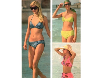 Bikini Pattern pre-cut Tankini Swimsuit pattern MultiSize 8-10 or 12-14 Bust 31.5-36  Swim Shorts Simplicity 5576