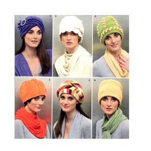 Vintage Y2k Fleece Cloche Turban Pattern uncut Size SM-Med-Lg Simplicity 2494