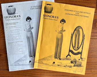 Couturier Pants Pattern uncut Leonoras Perfect Fit Pants MultiSize Hip 30-34 or 40-44 Tailored Pants Leonora Johnson