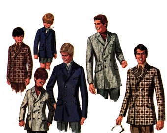 60s Sports Jacket Pattern uncut Mens Blazer Size 38 Cosplay Simplicity 8469