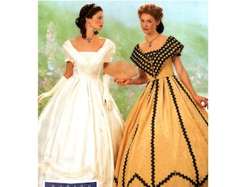 Vintage Victorian Ball Gown Pattern MultiSize 6-10 Bust 30.5-32.5 Butterick 6693 Uncut