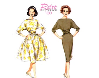 Dolman Sleeve Dress Pattern uncut Midriff Dress MultiSize6-14 or 14-22 Bust 30.5-36 or 36-44 Plus Size Butterick 6242 Butterick 9170