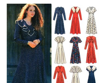 Grunge Dress Pattern uncut 90s Sundress Multi Size 12-16 Bust 34-38 Empire Waist Fit and Flare Dress Simplicity 8656