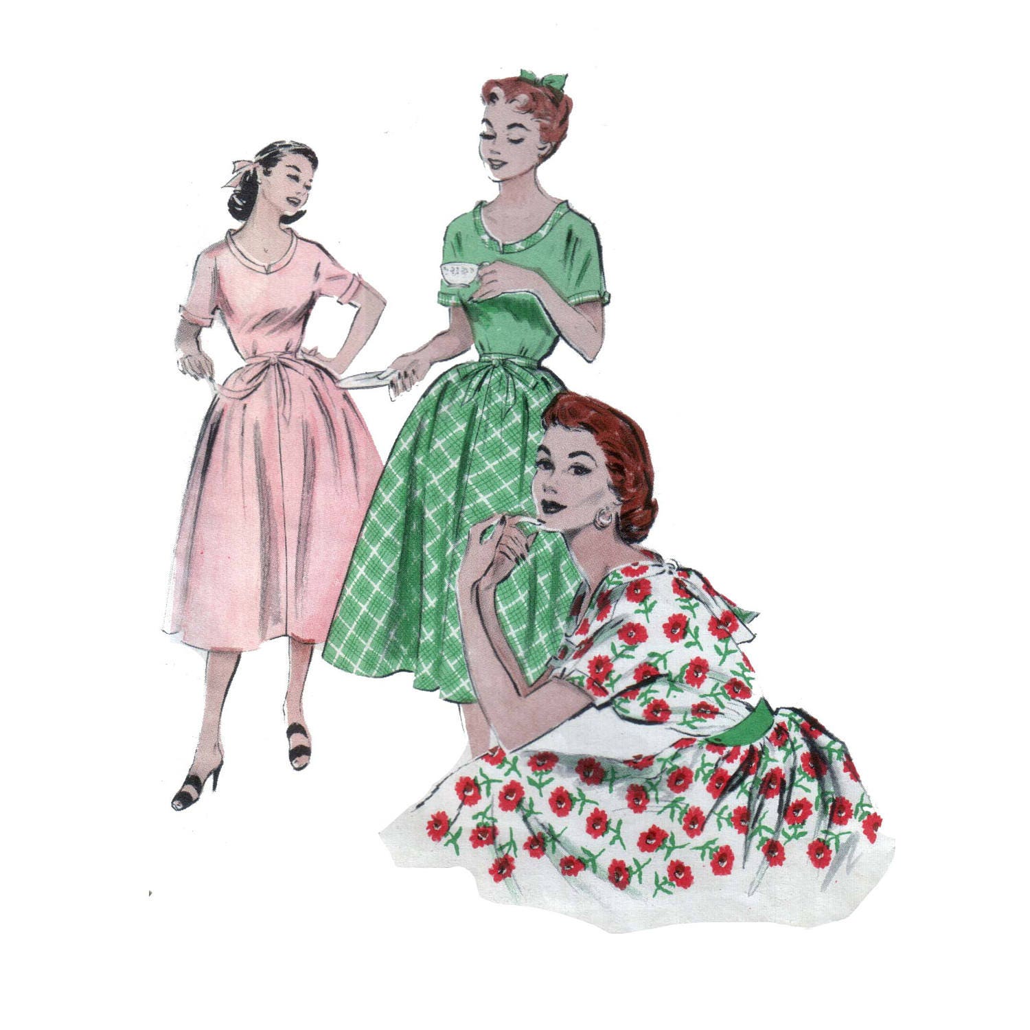 1950s 50s fifties style full skirt petticoat Retro dress SEWING PATTERN M7599