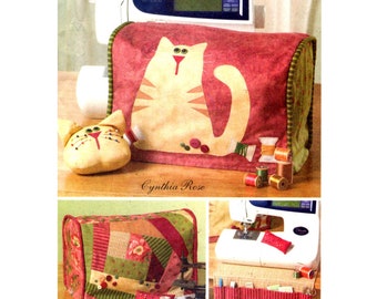 Sewing Machine Cover pattern uncut Cat Pincushion pattern Sewing Tools Cynthia Rose Patchwork Sewing Machine Cover McCalls 5017