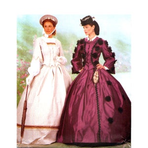 Vintage Victorian Costume Pattern uncut Civil War MultiSize 14-16 Bust 34-38 Bodice and Skirt Butterick 6694