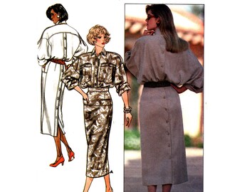 80s Dress Pattern MultiSize 8-12 Bust 31.5-34 Butterick 4811 Uncut