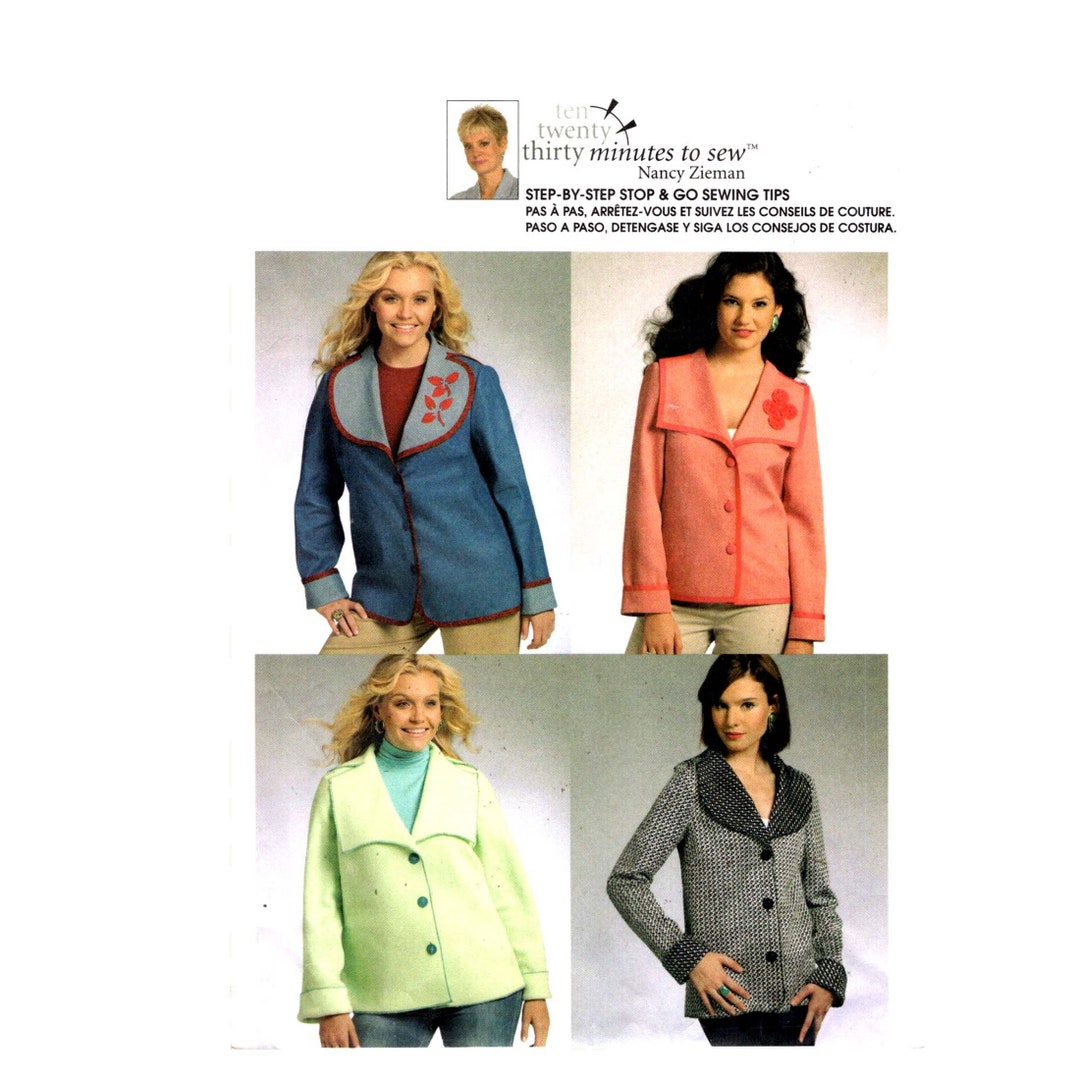 Fleece Jacket Pattern Uncut Wool Jacket Pattern Multisize 1824 Bust 40