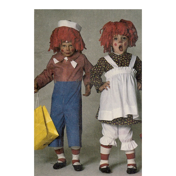 Kids Raggedy Ann Costume pattern uncut Raggedy Andy Costume Mother Daughter Bust 25-27 Kids Costume McCalls 4097