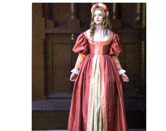 Baroque Dress Pattern uncut Angela Clayton Costume MultiSize 6-14 Bust 30.5-36 Theatrical Costume McCalls 7763