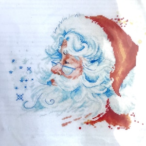 Santa Counted Cross Stitch Kit NIP 9.8 x 8.8 Inch ~ Alena Faenkova ~ Luca-S B1137