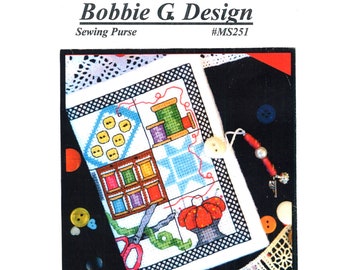 Sewing Purse | Cross Stitch Pattern Bobbie G Design  Kit 5 1/2 x 7 1/2 Inch Bobbie G #MS251