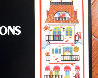 Vintage 80s The Apartment House Counted Cross Stitch 6x24 Horizons CS60 NIP