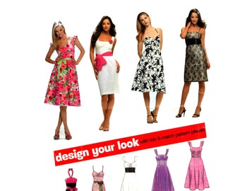 new look formal dresses New Look 6699 FF Uncut Design Your Dress. Multi Styling Dresses Size 8-18  Bust 34”-44”. Cocktail Dress Formal to Fun