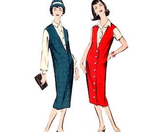 60s Sheath Dress Pattern uncut 60s Sundress pattern Size 14.5 Bust 35 Low Back Dress Simplicity 7100