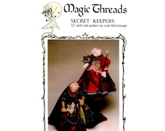 Vintage 90s Art Doll pattern Secret Keepers 12 Inch Magic Threads