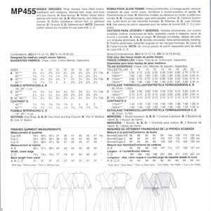 Wrap Dress Pattern uncut Fit and Flare MultiSize 14-22 Bust 36-44 Plus Size Dress McCalls MP455 image 3