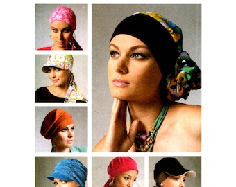 Turban Pattern uncut Head Wrap One Size Modest Hat Millinery McCalls 6521