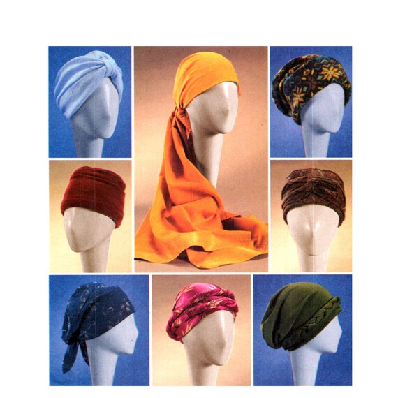 Turban Pattern Uncut Head Wrap Pattern Multisize S Med Lg Etsy