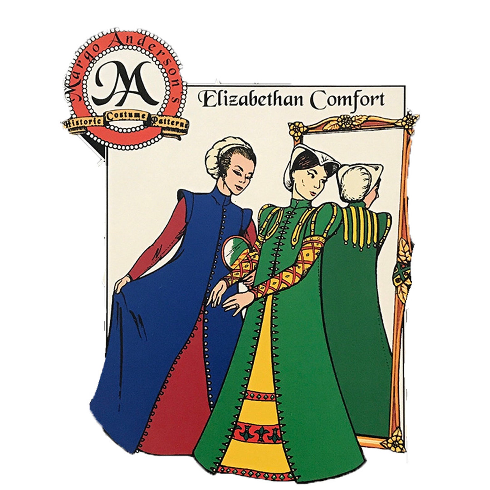 Margo Anderson Elizabethan Comfort Pattern uncut Renaissance Etsy