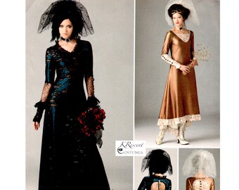 Spooky Gown and Veil pattern uncut MultiSize 12-20 Bust 34-42 Plus Size Simplicity 1772