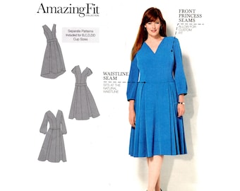 Princess Seam Dress pattern MultiSize 20W-28W Bust 42-50 Plus Size Simplicity 1011 Uncut