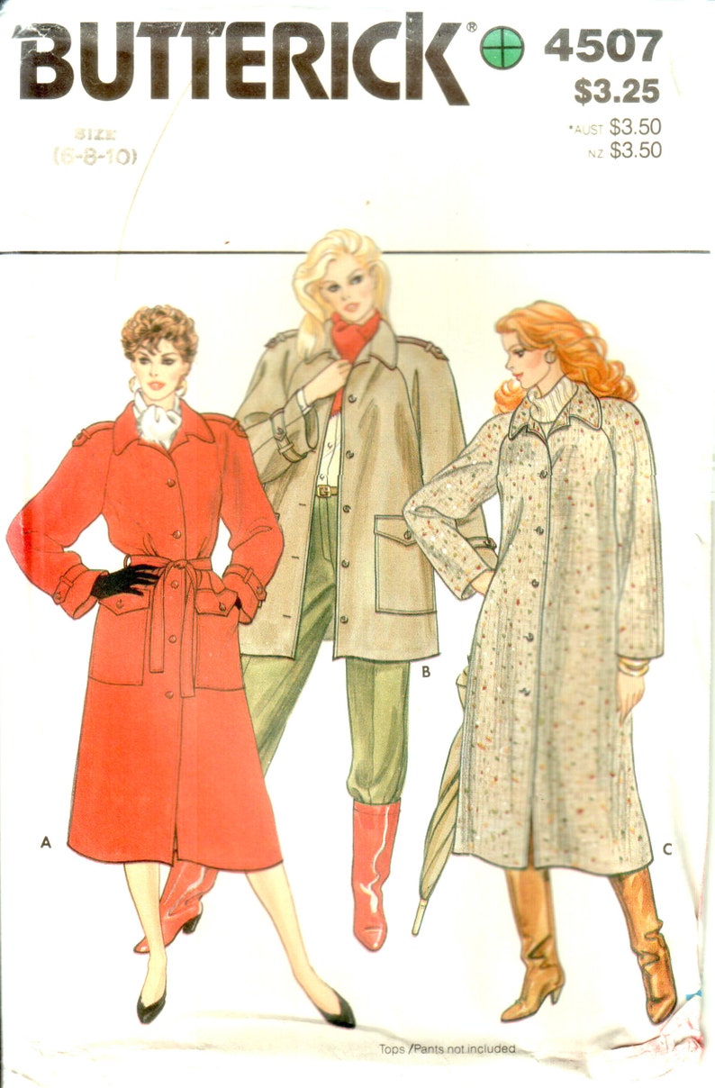 Long Coat Pattern Uncut 70s Short Coat Pattern Raincoat - Etsy