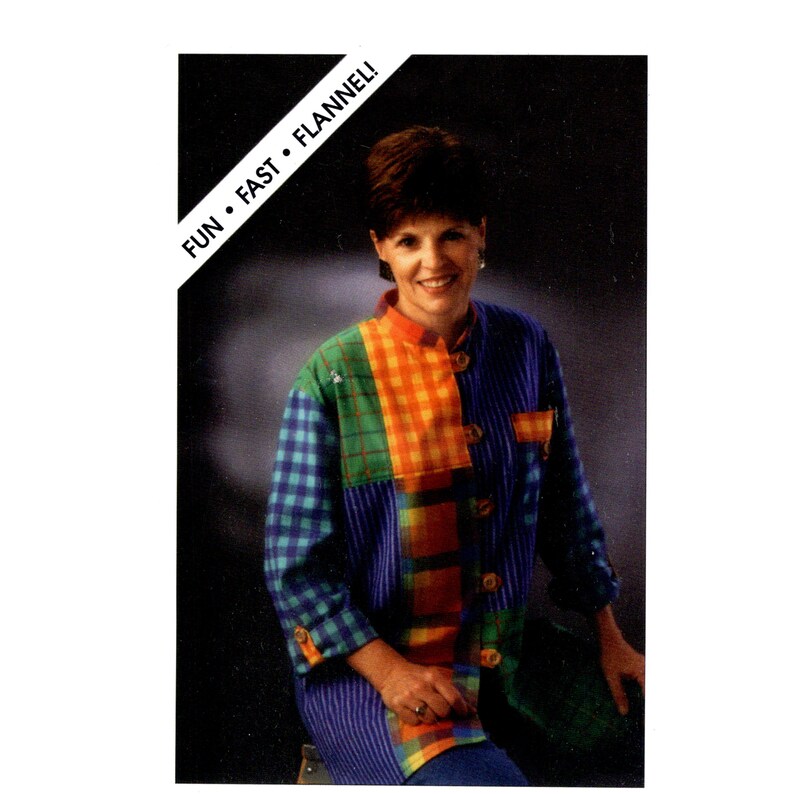 Patchwork Oversize Shirt Pattern uncut Rag Merchant Size 6-22/24 Bust 44-57 Plus Size Flannel Shirt Back Country Big Shirt image 1