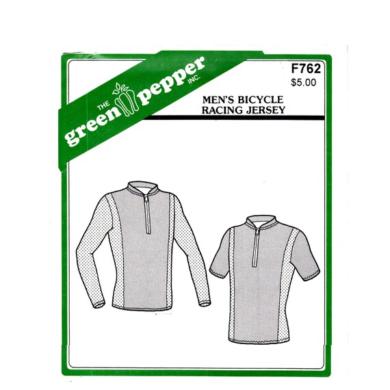 Cycling Jersey Pattern Uncut Mens Cycling Shirt Multisize Etsy