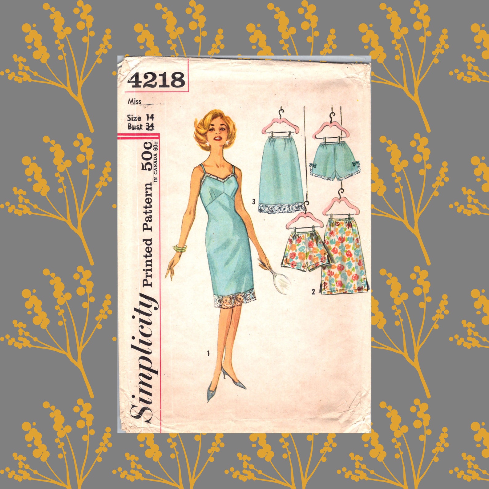 Tap Pants Pattern Uncut 60s Half or Full Slip Size 14 Bust 34 Etsy
