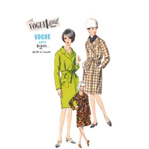 Vogue Wrap Coat Pattern uncut 60s Vogue Special Design pattern Size 12 Bust 32 Raglan Sleeve Coat pattern Vogue 7002