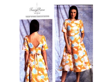 Tracy Reese Dress Pattern uncut Vogue American Designer MultiSize 6-14 Bust 30.5-36  Low Back Dress Vogue 1397