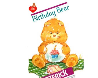 Care Bears Pattern uncut Birthday Bear Plush 1983 17 Inch Butterick 6229