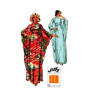 Goddess Caftan Pattern uncut 70s Abba One Size 10-16 Bust 32.5-38 Modest Coverup Hostess Gown Simplicity 5900